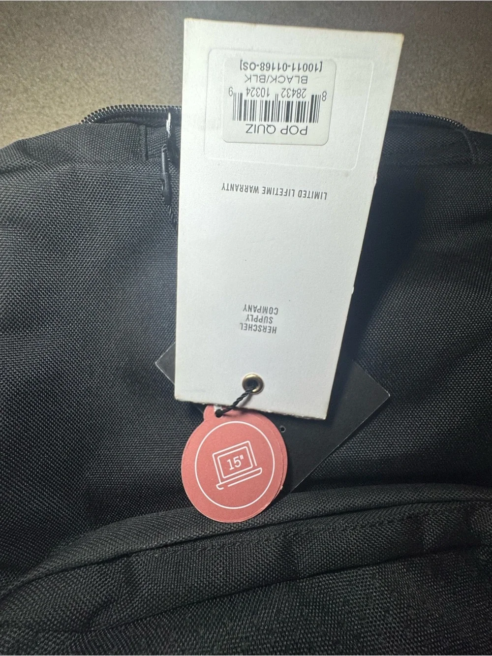 Herschel Pop Quiz Aspect Black Men's Backpack 22L